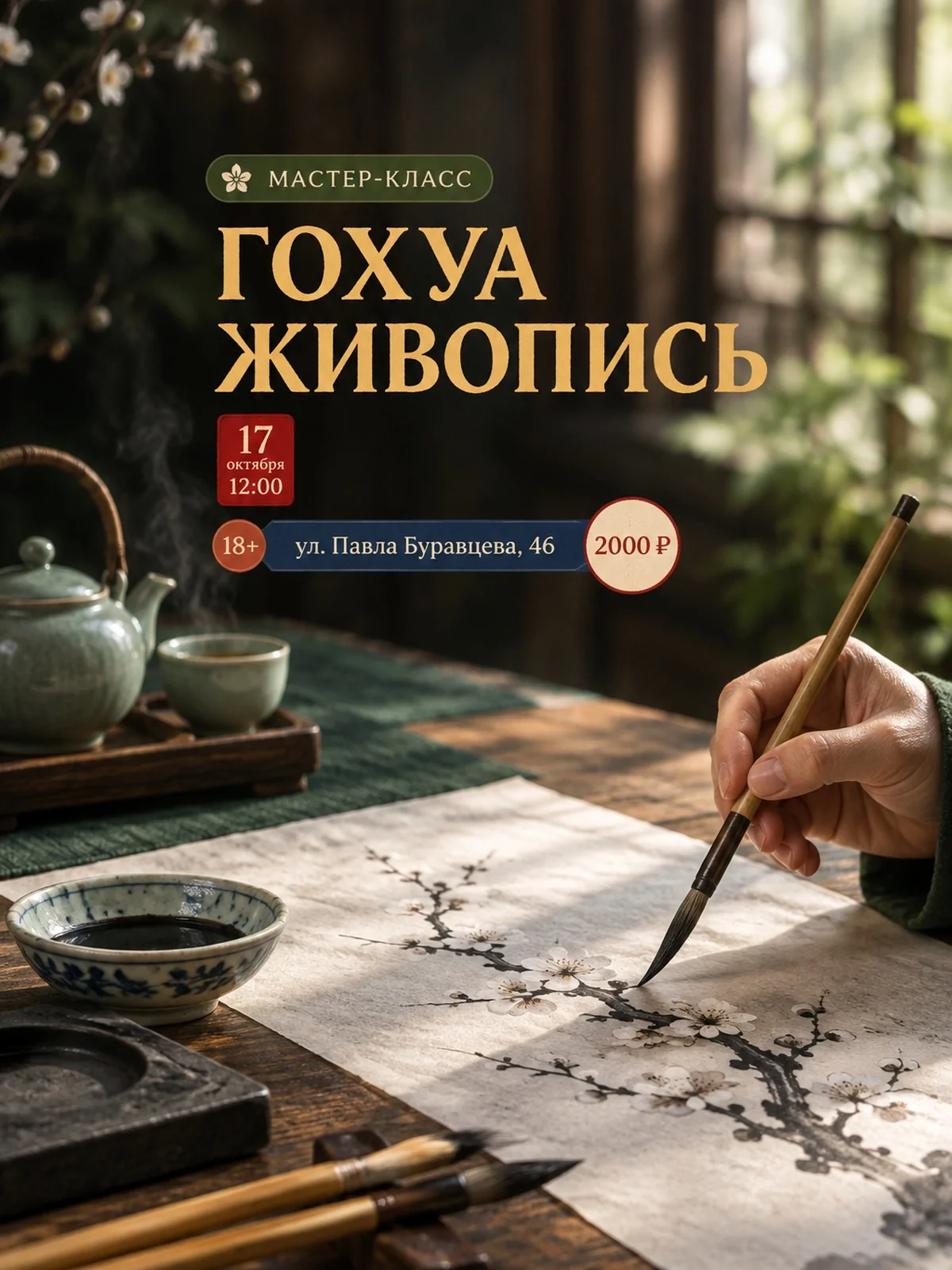 Мастер-класс по китайской живописи Гохуа