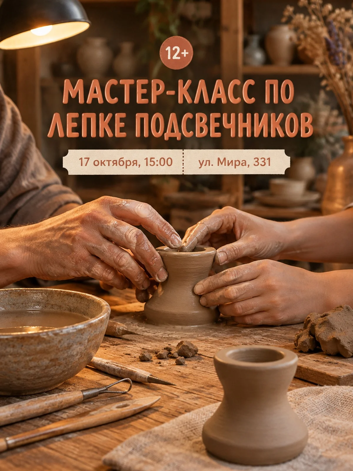 Мастер-класс по лепке подсвечников
