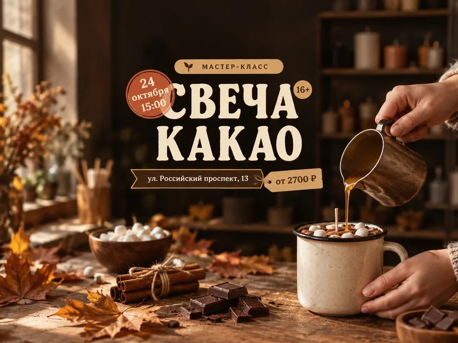 Свеча в виде какао из детства