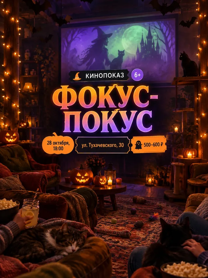 Хэллоуин-кинопоказ «Фокус-покус»