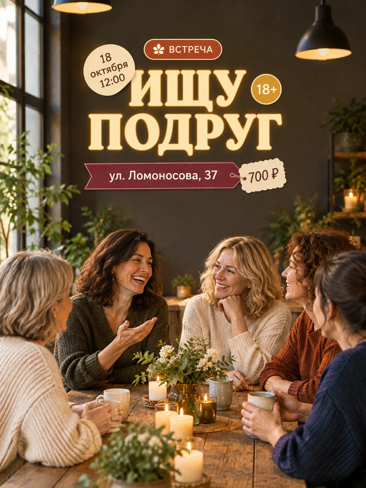 Ищу подруг 45+: тёплая встреча для своих