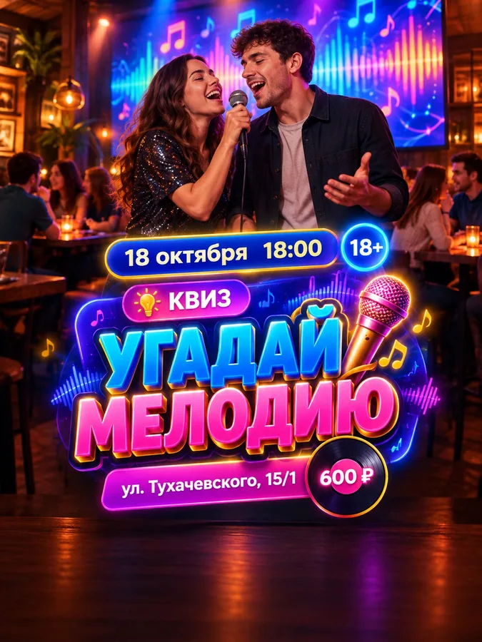Угадай мелодию: караоке-квиз по русским хитам