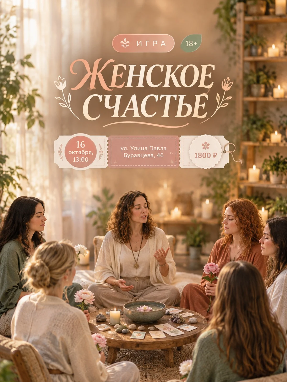 Женское счастье: бережная трансформационная игра