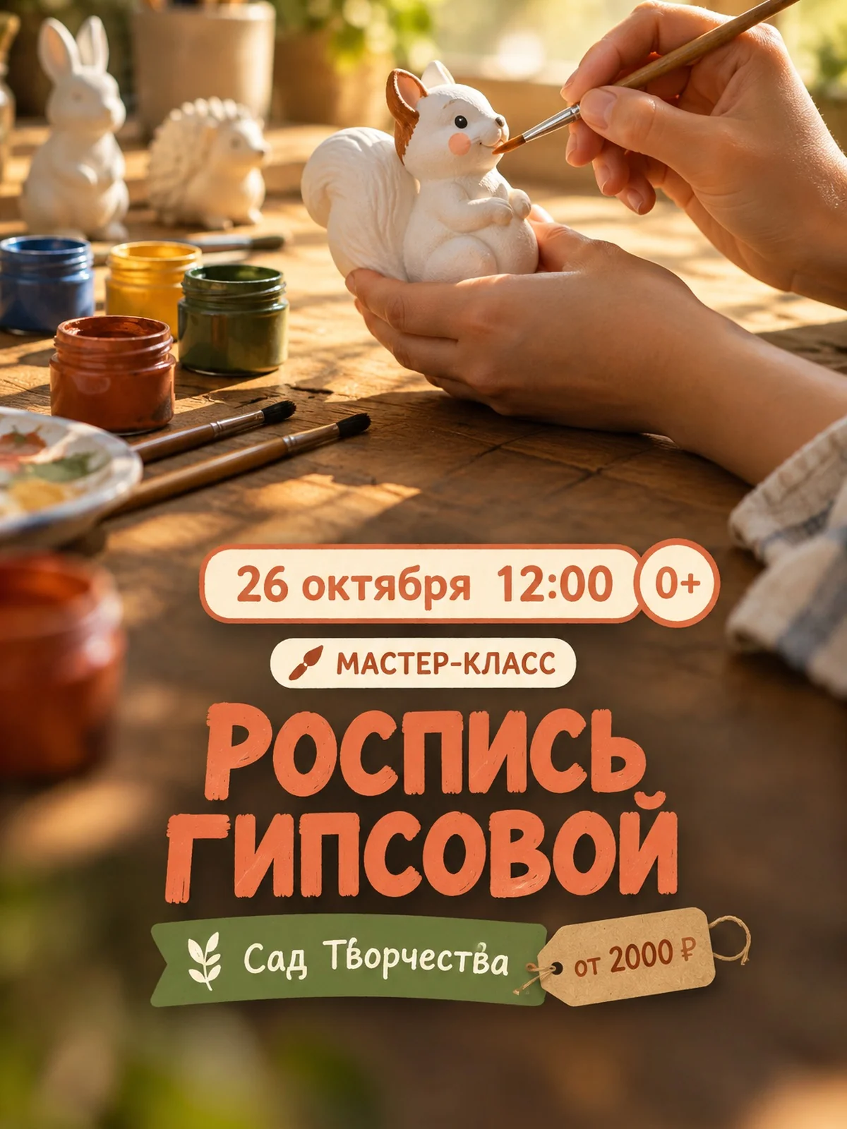 Роспись гипсовой фигурки
