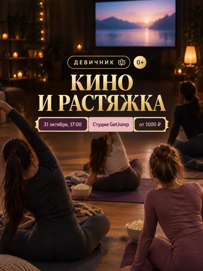 Кино и растяжка: девичник в GetJump