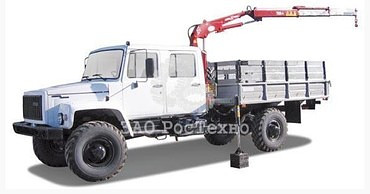 ГАЗ 33081 с двухрядной кабиной и кму