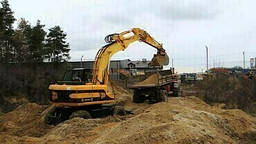 Копка котлованов, каналов, сооружений насыпей и рвов