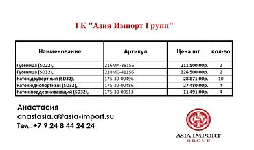 SD 22, SD 32, Гусеница в сборе для бульдозеров