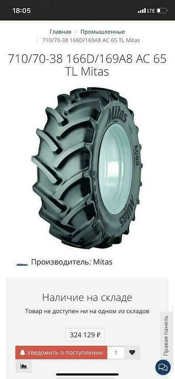 Колёса в сборе для тракторов