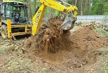 Корчевание деревьев, пней и кустарников