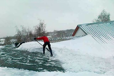 Очистка кровли