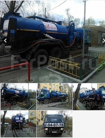 Вакуумная откачка грязной воды и отходов