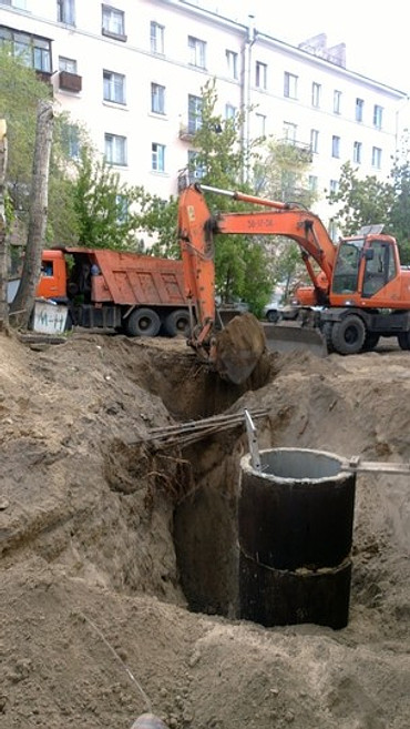 Прокладка под водопровод и канализацию