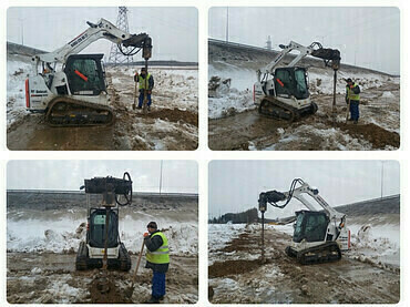 Бурение ям под столбы и опоры