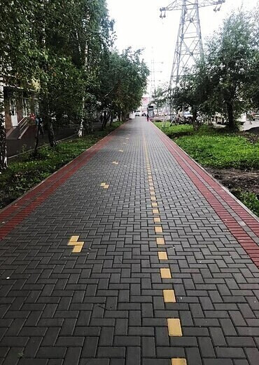 Укладка тротуарной плитки, озеленение