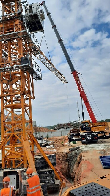 SАNY 55 т, вылет стрелы до 62 м