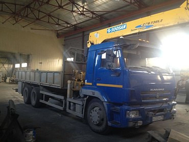 Камаз 65117 с КМУ Soosan SCS 736 LII