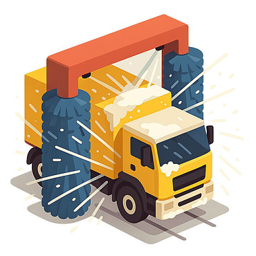 Мойка грузовиков, дорожной и строительной техники