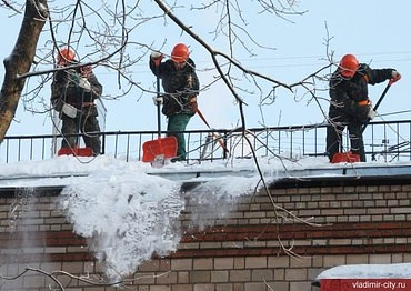 Уборка снега и сосулек с крыш