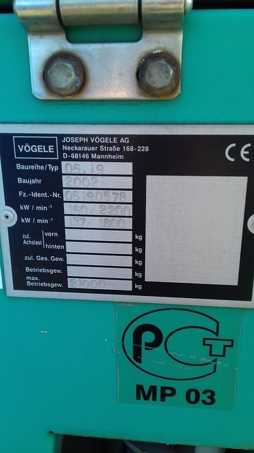 VOGELE SUPER 2100 SUPER 2100