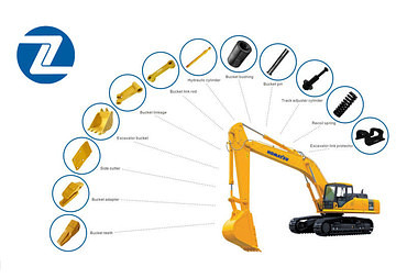 Запчасти для экскаваторов строительных Hyundai, Komatsu, JCB и других