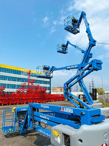 Аренда ножничных/коленчатых самоходных подъемников