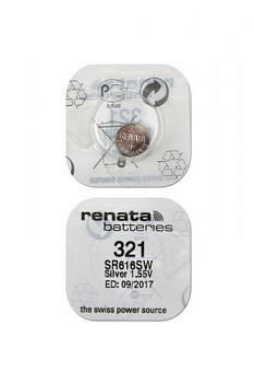 RENATA SR616SW   321 (0%Hg), в упак 10 шт