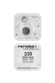 RENATA SR614SW   339 (0%Hg), в упак 10 шт
