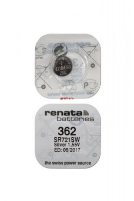 RENATA SR721SW  362 (0%Hg), в упак 10 шт