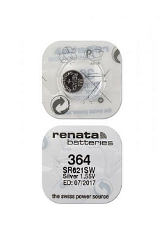 RENATA SR621SW  364 (0%Hg), в упак 10 шт