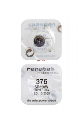 RENATA SR626W    376 (0%Hg), в упак 10 шт