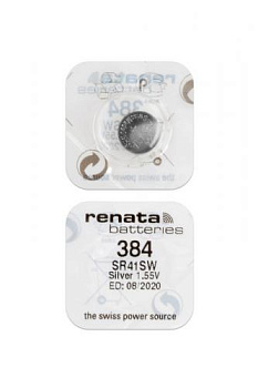 RENATA SR41SW    384 (0%Hg), в упак 10 шт