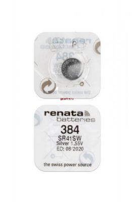 RENATA SR41SW    384 (0%Hg), в упак 10 шт