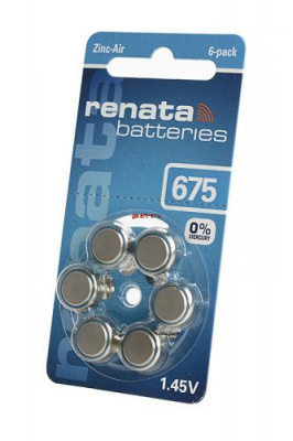 RENATA Zinc-Air 675 (0% Hg) BL6