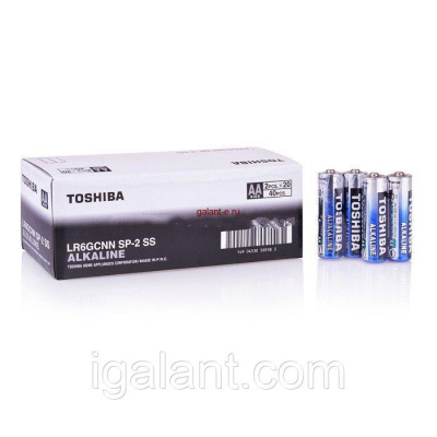 Батарейка, элемент питания TOSHIBA Alkaline LR6GCNN SP-2 SS LR6 SR2, в упак 40 шт