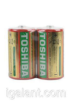 Батарейка, элемент питания R20 TOSHIBA 2/shrink