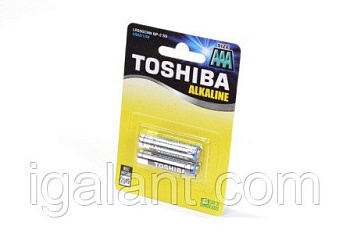 Батарейка, элемент питания LR03 TOSHIBA ALPHA POWER 4/card