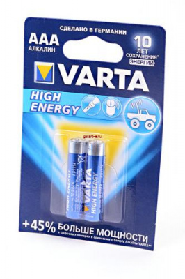 VARTA HIGH ENERGY/LONGLIFE POWER 4903 LR03 BL2 NEW, элемент питания, батарейка