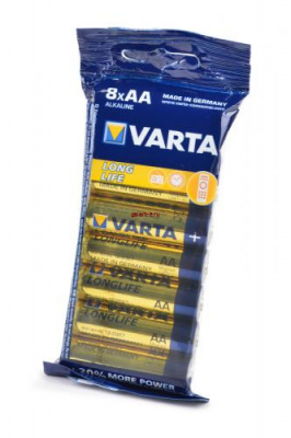 VARTA LONGLIFE 4106 LR6 BL8, элемент питания, батарейка