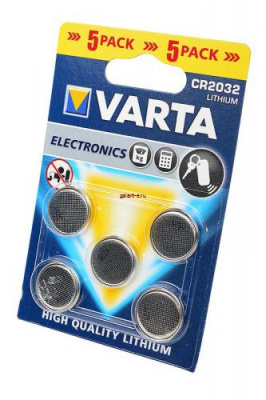 VARTA CR2032 6032 BL5, элемент питания, батарейка