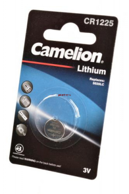 Camelion CR1225-BP1 CR1225 BL1, элемент питания, батарейка