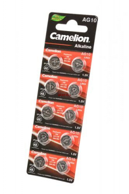 Camelion AG10-BP10(0%Hg) AG10 389 BL10, элемент питания, батарейка