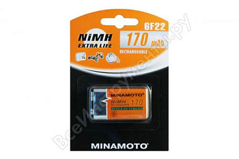 170 mAh аккумулятор 6F22 MINAMOTO Ni-Mh 1/Card