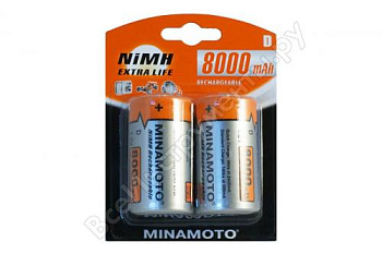 8000mAh аккумулятор D MINAMOTO Ni-Mh 2/card