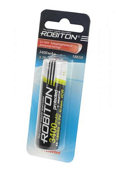 ROBITON 3.4/Li18650 (NCR18650B) с защитой BL1