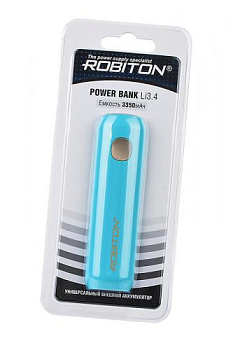 ROBITON POWER BANK Li3.4 IRIS (голубой) 3350мАч BL1