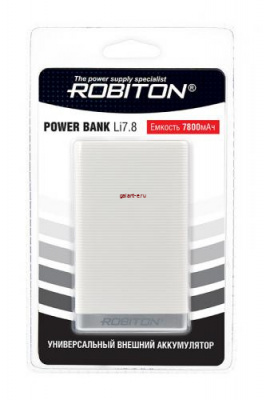 ROBITON POWER BANK Li7.8-W 7800мАч белый BL1