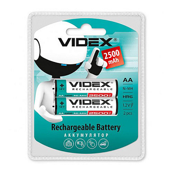 VID-HR6-2500LSD - Аккумулятор VIDEX HR6/AA 2500mAh 2BL (LSD, низк. саморазряд)