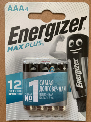 Элемент питания Energizer MAX+Power Seal LR03 BL4