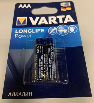 VARTA ENERGY 4103 LR03 BL2, элемент питания, батарейка